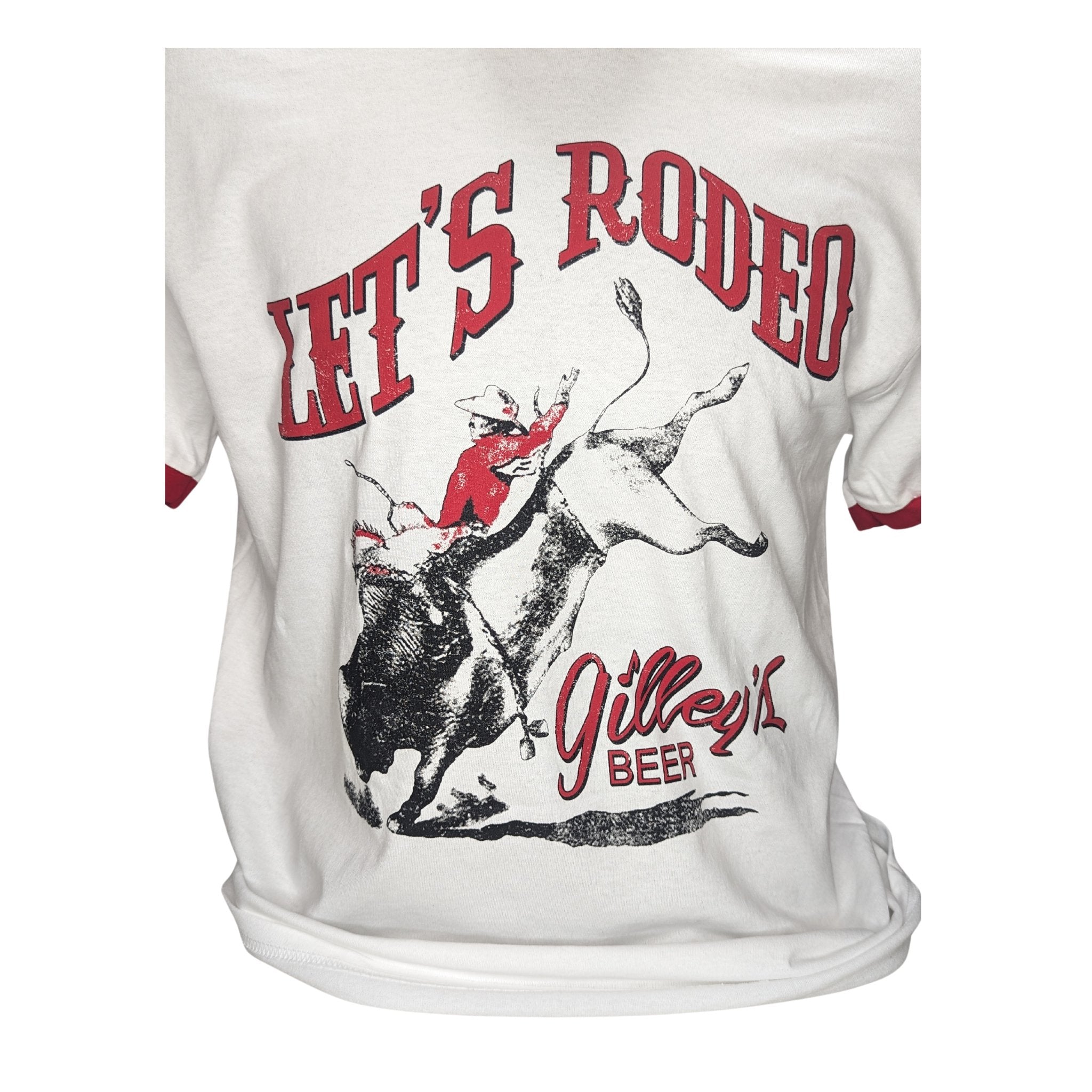 Gilley's Beer Rodeo Ringer Shirt - 100% Cotton Unisex Shirt - Gilley's Food & Beverage