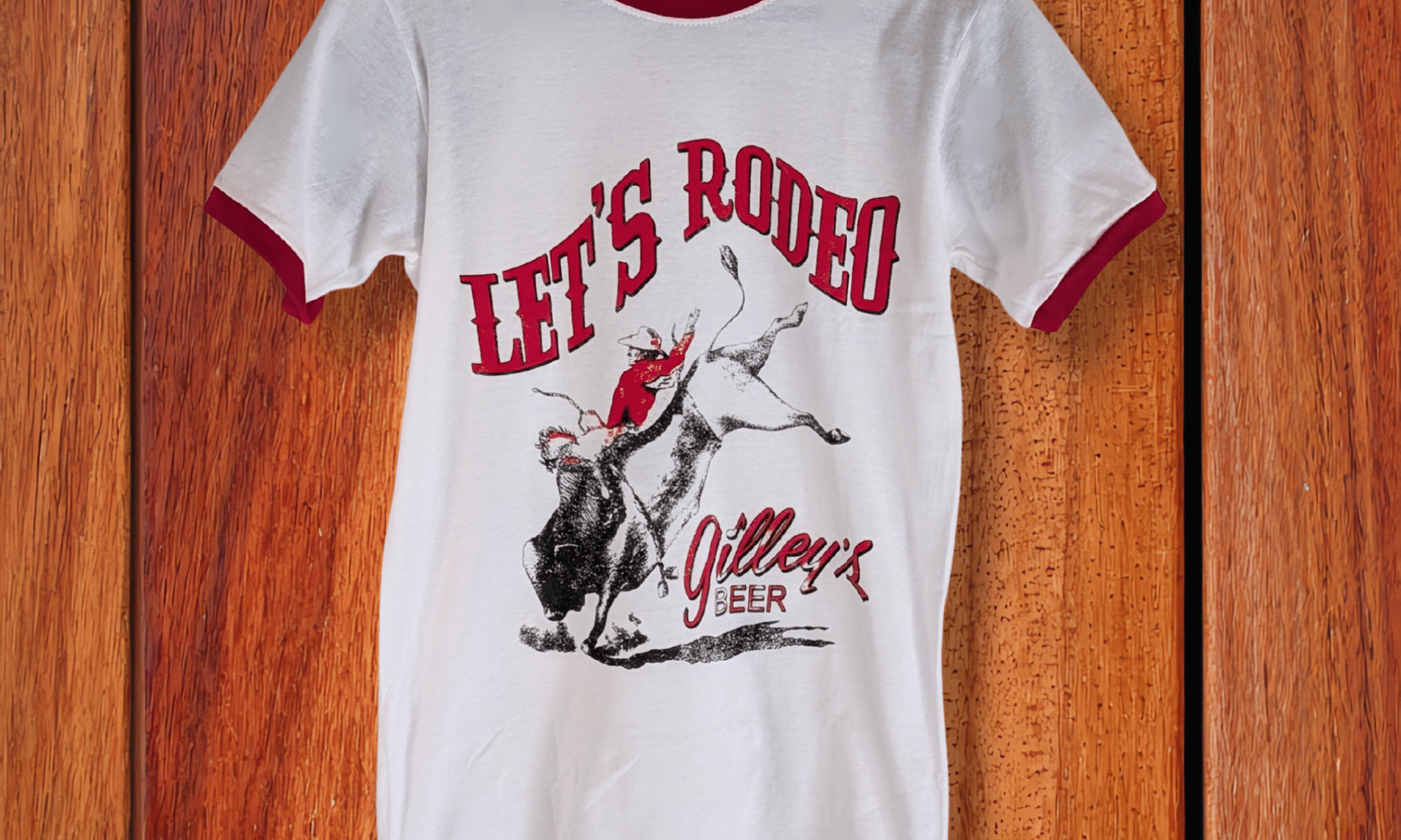 Gilley’s Beer - Let’s Rodeo Shirt - Ringer Tee - Gilley's Food & Beverage