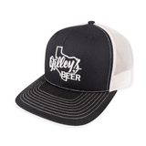 Gilley's Beer Trucker Hat Black & White - Gilley's Food & Beverage