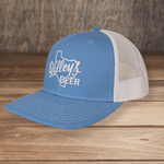 Gilley's Beer Trucker Cap Blue & White - Gilley's Food & Beverage