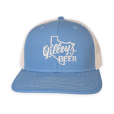 Gilley's Beer Trucker Cap Blue & White - Gilley's Food & Beverage