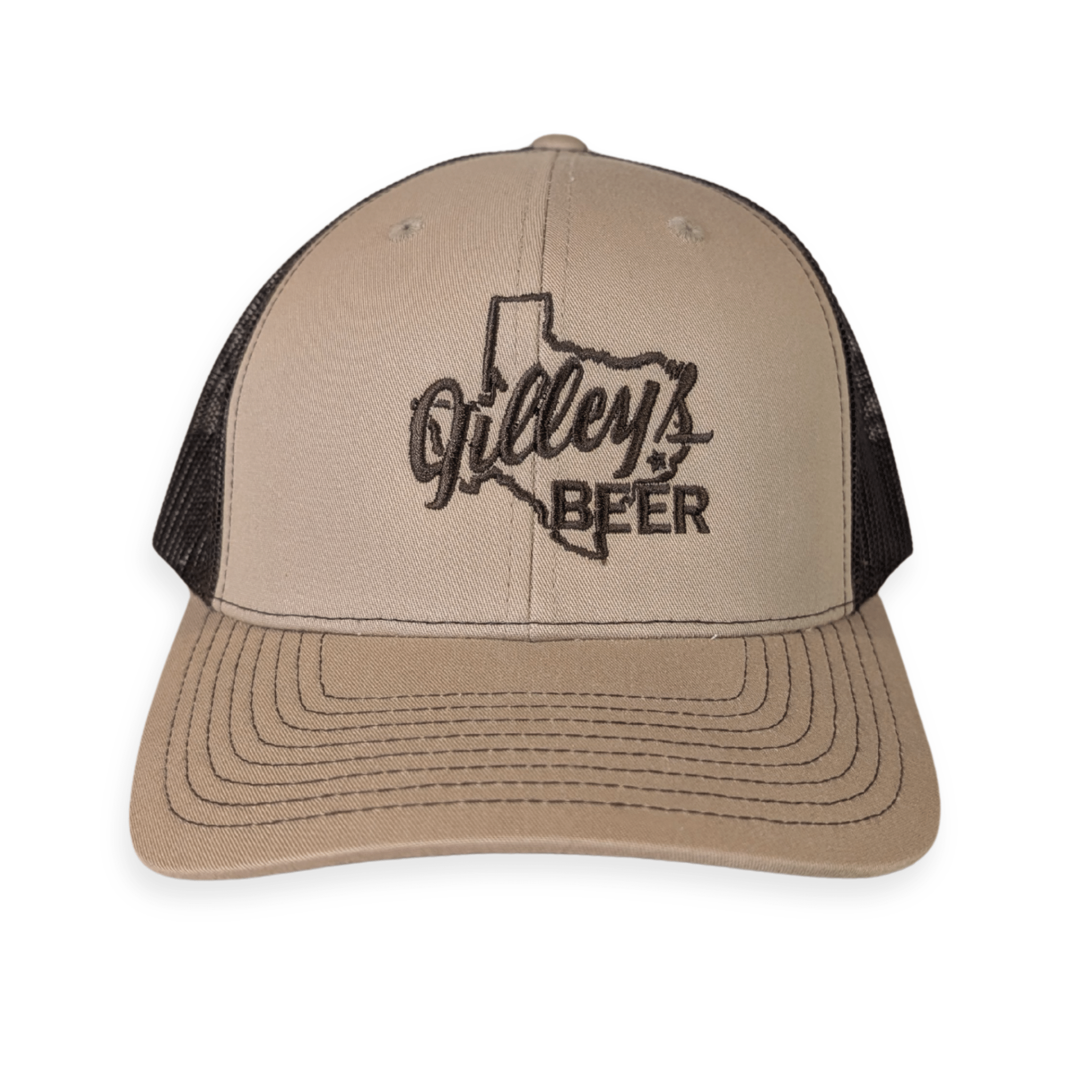 Gilley's Beer Trucker Hat Khaki & Black - Gilley's Food & Beverage