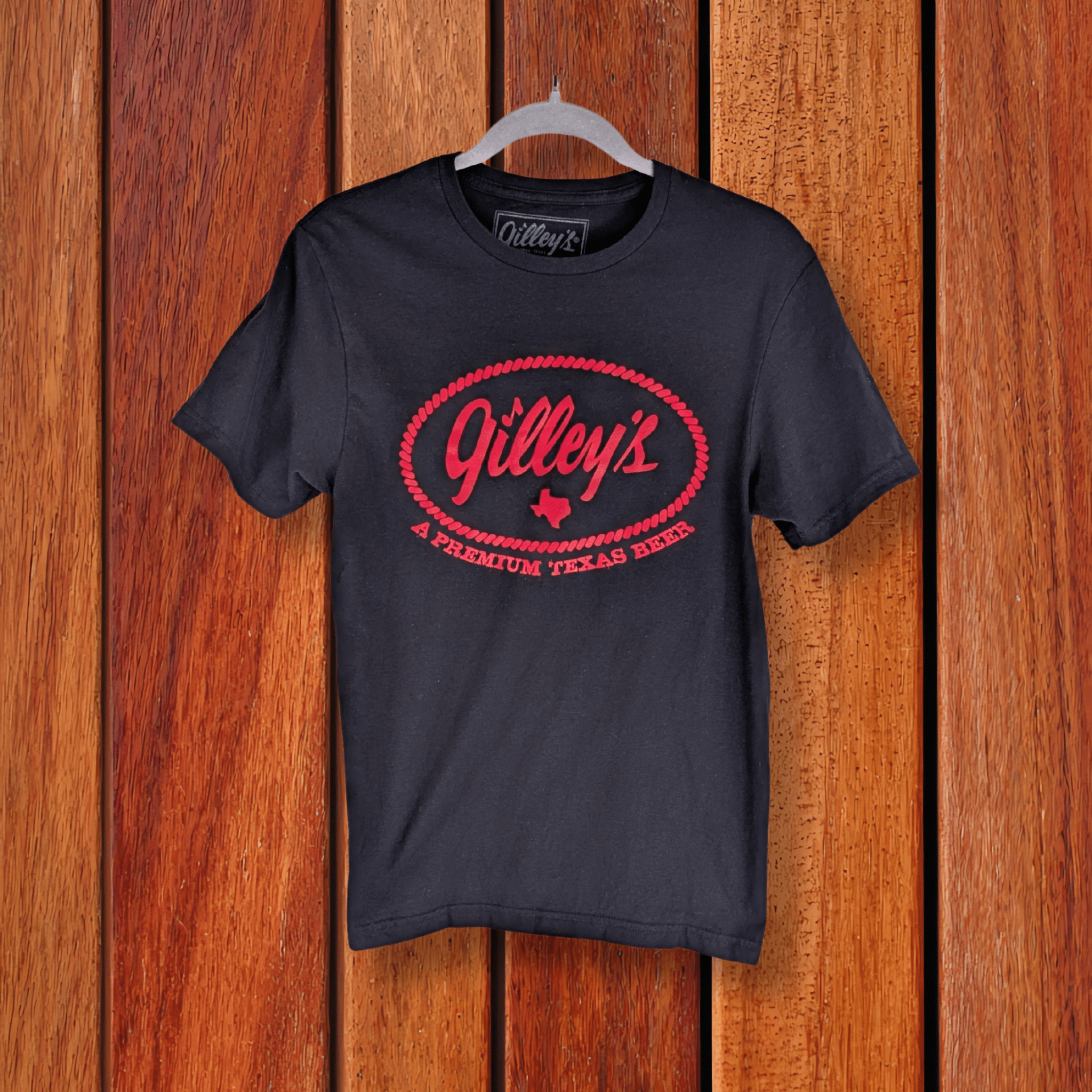 Gilley's Beer - Vintage Red Logo Shirt - Classic Fit Tee - Gilley's Food & Beverage