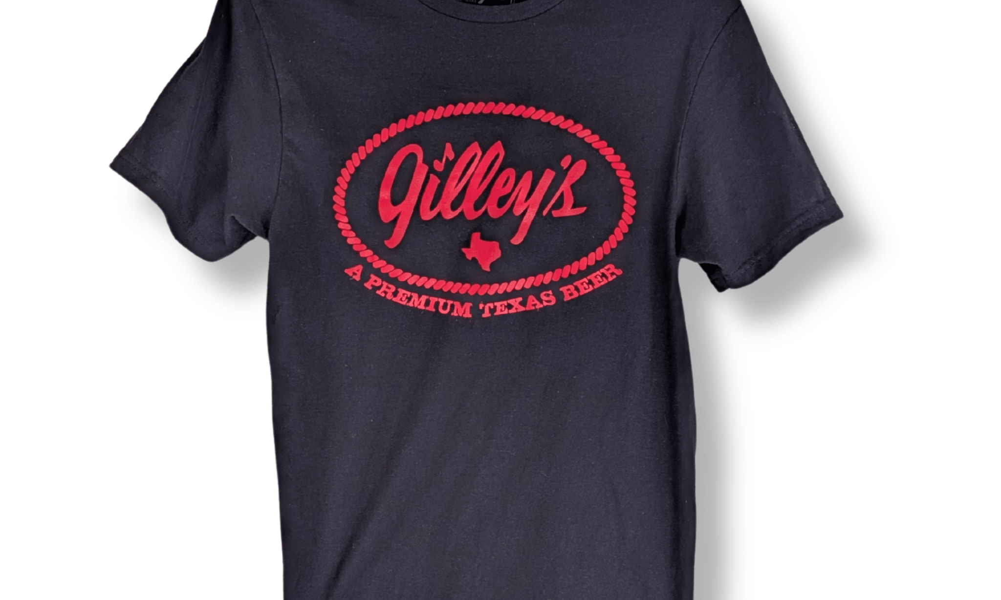 Gilley's Beer - Vintage Red Logo Shirt - Classic Fit Tee - Gilley's Food & Beverage