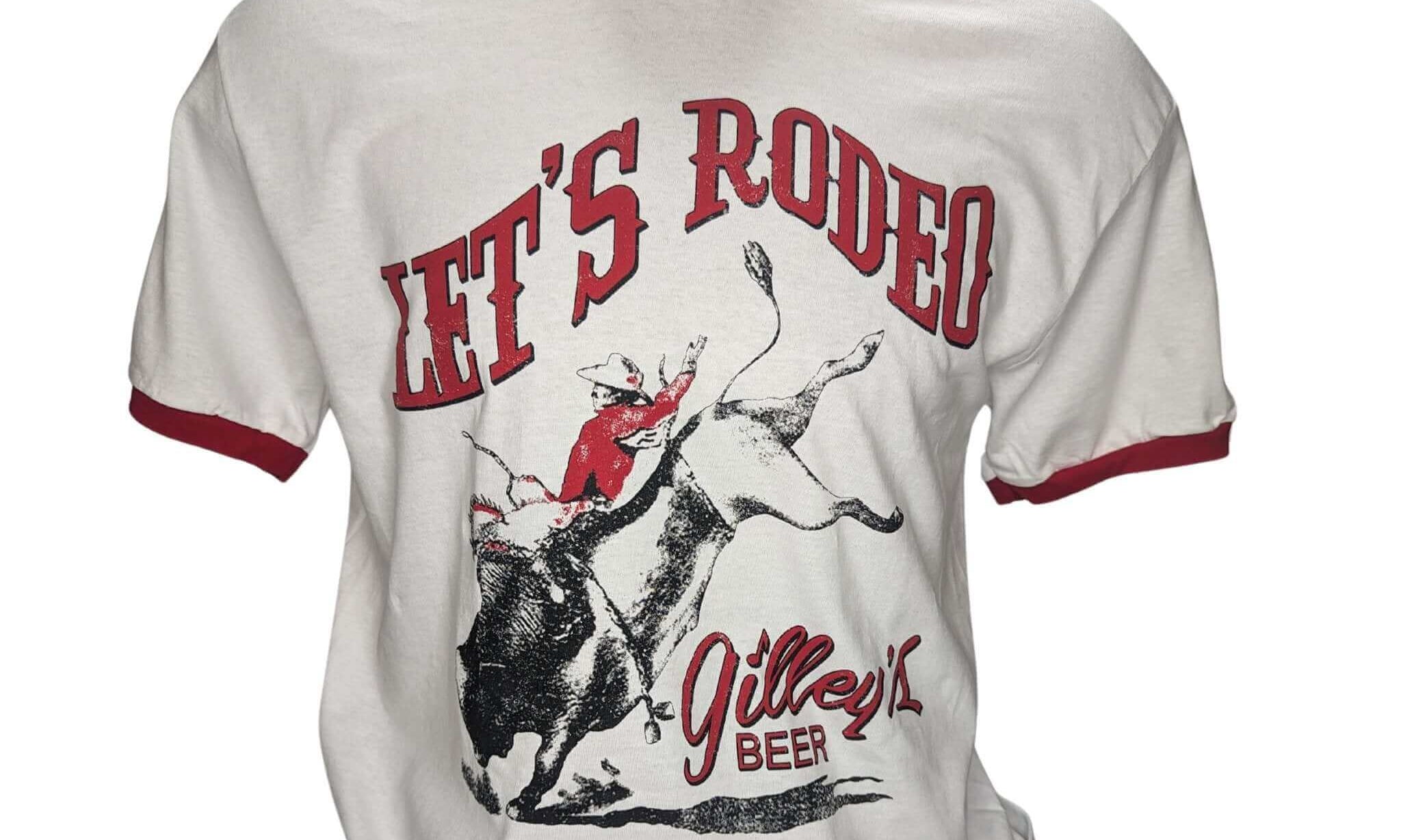 Gilley's Beer Rodeo Ringer Shirt - 100% Cotton Unisex Shirt - Gilley's Food & Beverage