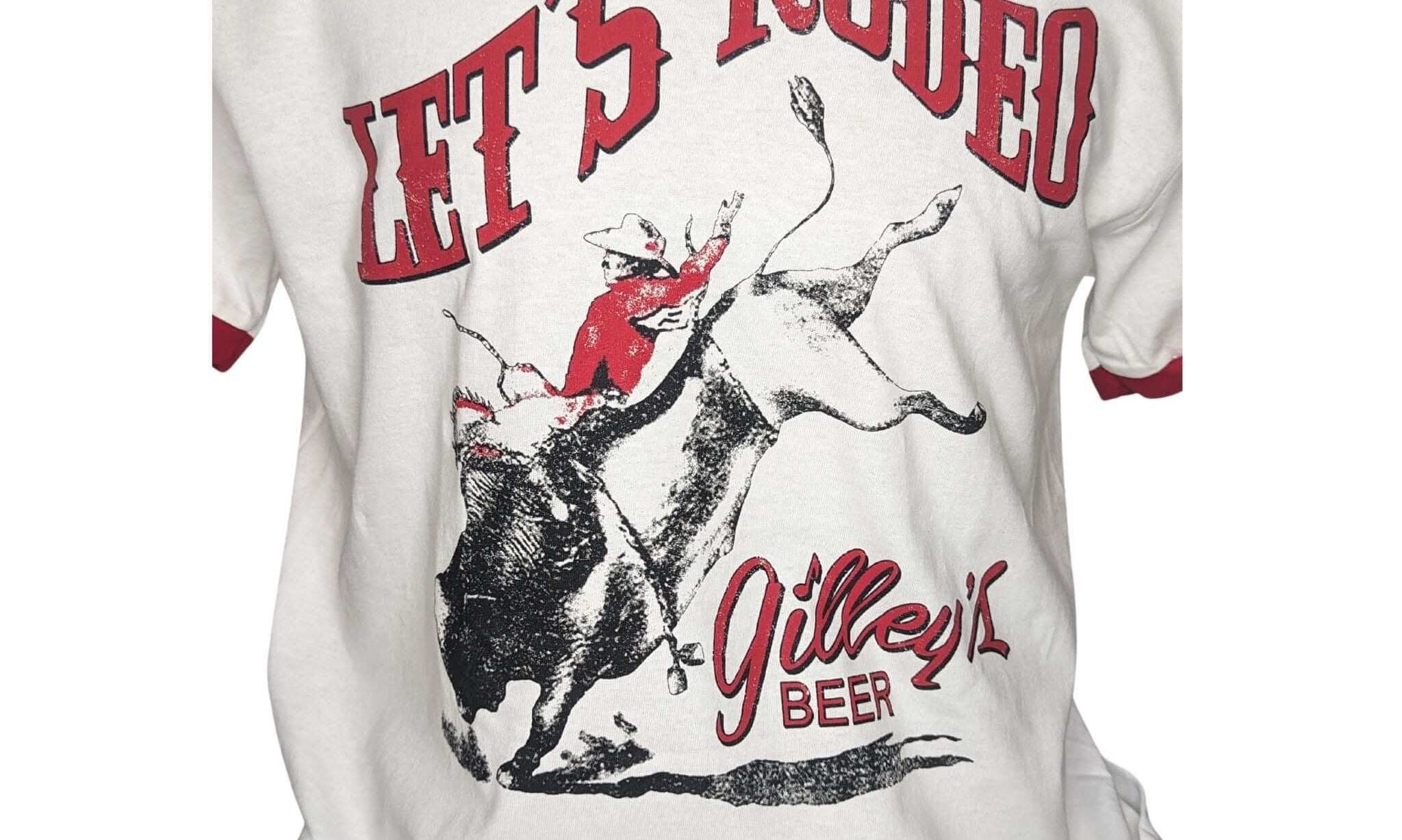 Gilley's Beer Rodeo Ringer Shirt - 100% Cotton Unisex Shirt - Gilley's Food & Beverage