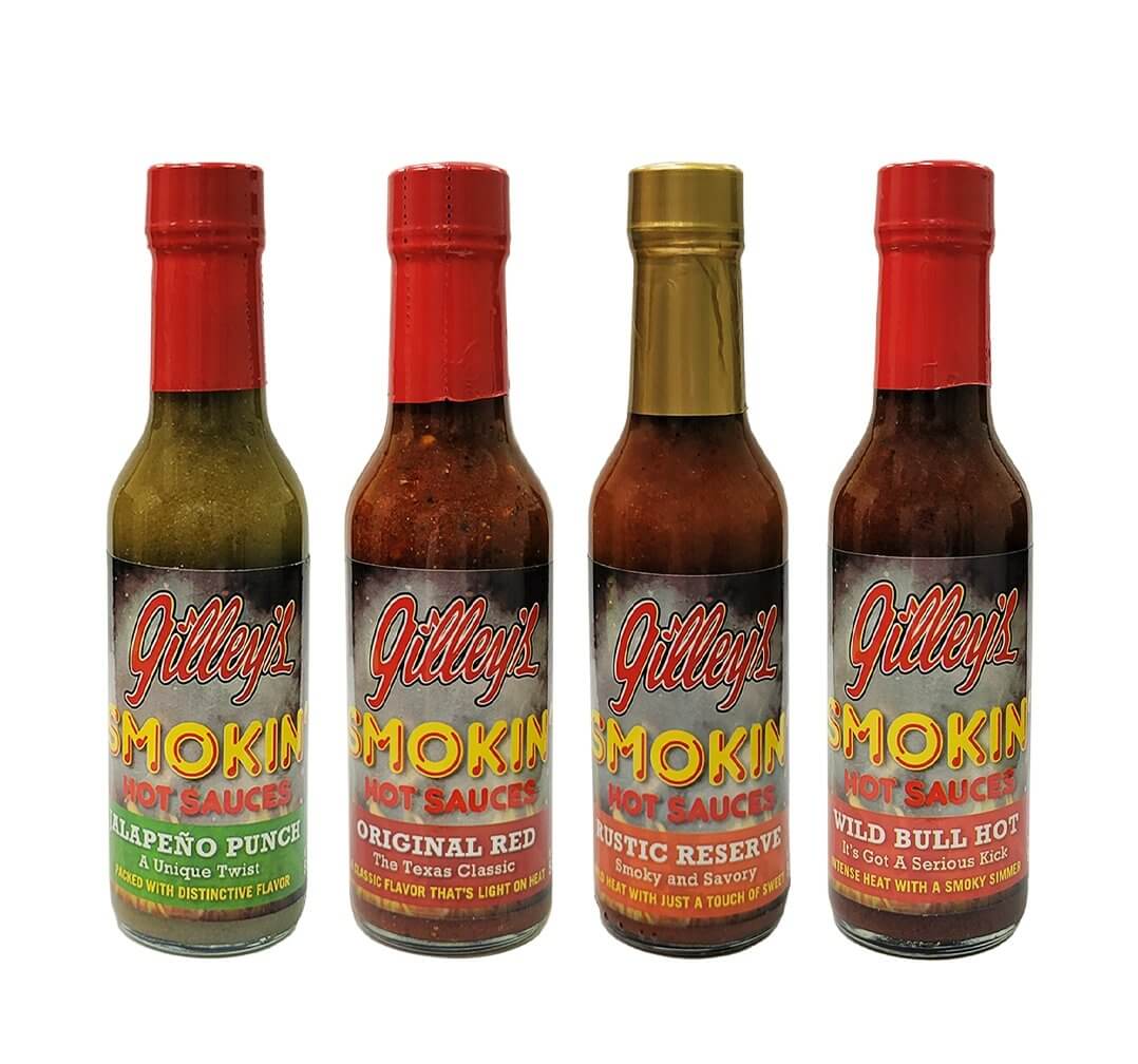 Gilley's Smokin' Hot Sauces 4 Pack - Gilley's Food & Beverage